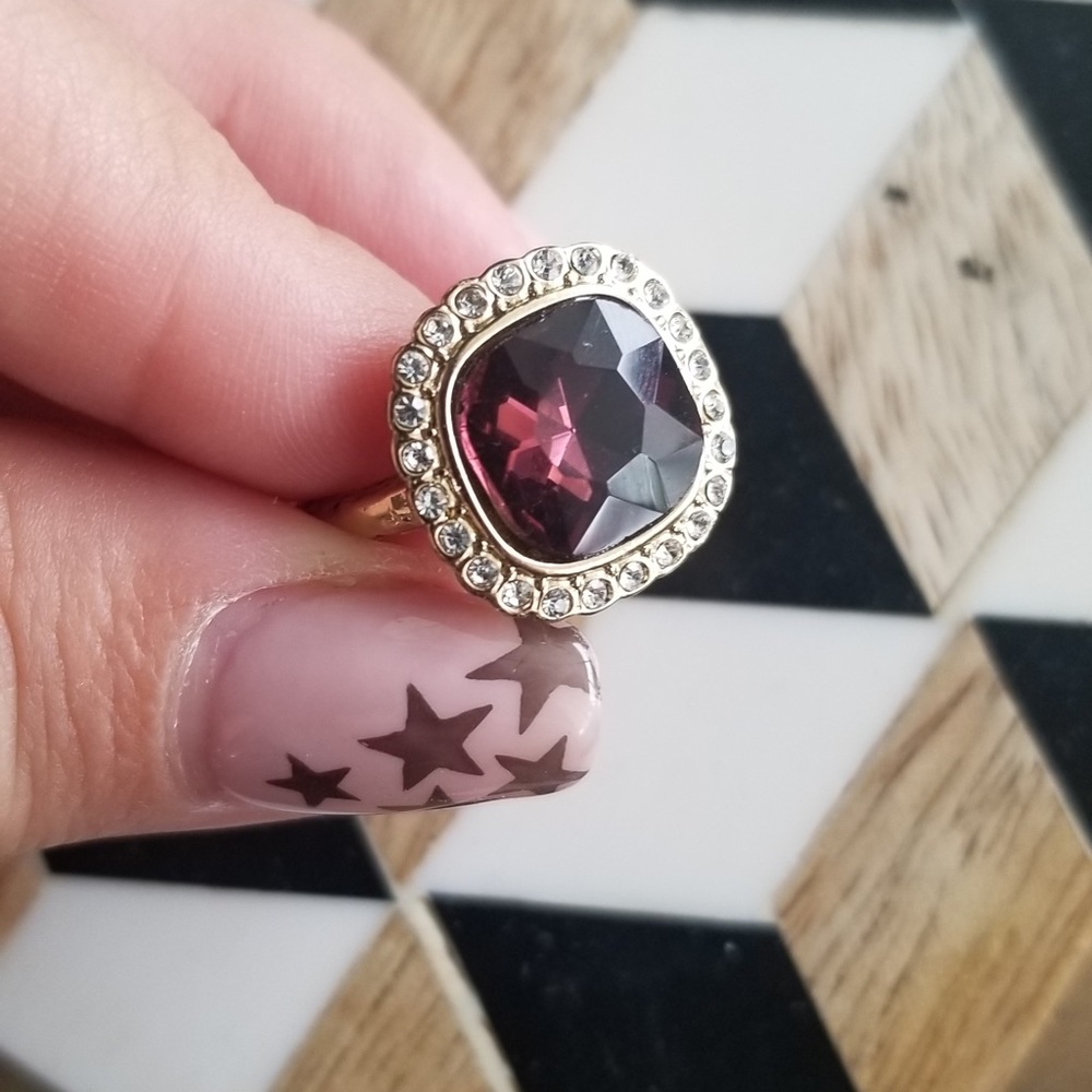 Burgundy Statement Ring